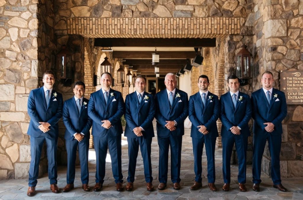 Groomsmen in elegant groomsman attire